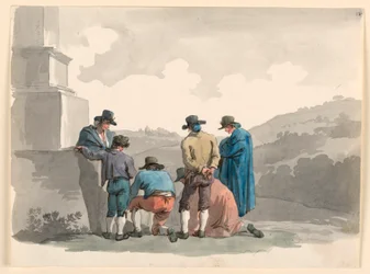 Tegning, lek med penger, 1807–08