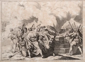Romulus myrdet av senatorene, 1818.