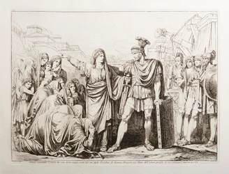Veturia avvæpner sin sønn Coriolanus og befrir Roma fra stor fare