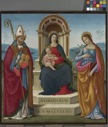 Madonna og barnet med St. Justus av Volterra og St. Margaret av Antiokia