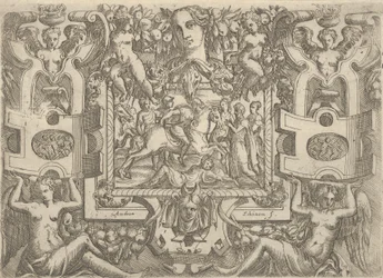 Figur på hesteryggen som holder et sverd og rir over en skikkelse som ligger på bakken, s..., ca. 1540-80.