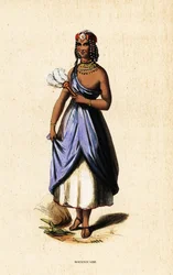 Islamsk kanuri-kvinne fra Borno, Nigeria