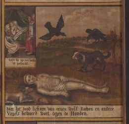 Maarke. Kapell (Sint-Vincentiuskapell). interiør. Maleri. Martyren til Saint Vincent. 1800-tallet. Detalj.