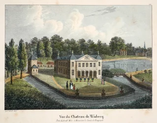 Utsikt over Château de Wisbecq, ca. 1895 (fotokrom)