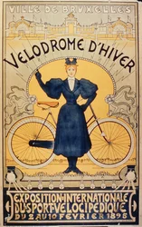 Vinterbane for sykkelritt, Internasjonal utstilling for velocipedsport, Brussel, 2.-10. februar 1895