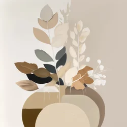 Abstrakt botanisk vase