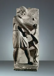 Desember, statue fra Cycle of Months, Baptistery of Parma