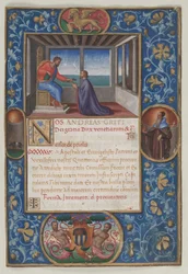 Blad fra en kommisjon: St. Markus gir Venezias nøkler til Francesco de Priuli, ca. 1523-1524.