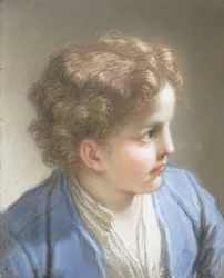 Studie av en gutt i en blå jakke, 1717.