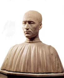 Byste av Philippe Strozzi (eller Filippo) (1489-1538), italiensk condottiere og politiker. Marmorskulptur av Benedetto da Maiano (1442-1497), 1400-tallet. Paris, Louvre-museet.