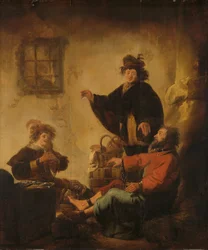 Josef tolker bakerens og butlerens drømmer, ca. 1632–1640 (olje på panel)