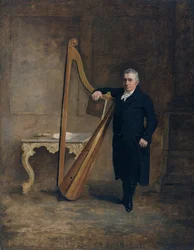 Harpist for Corbet-familien til Griffith Owen, ca. 1812 (olje på lerret)