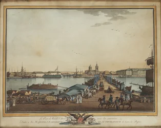 Byttebroen på Vasilievsky Island, 1799