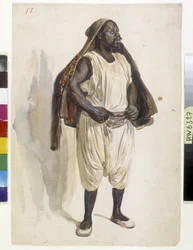 Orientalister: representasjon av en Biskry, porter i Alger (illustrasjon)