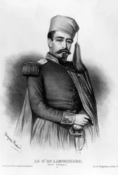 Portrett av Louis Juchault de Lamoriciere (1806-1865), fransk general (tegning)