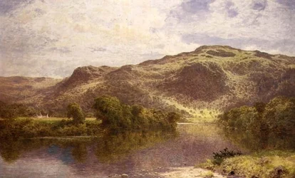 Et stille basseng ved elven Conway, Church Pool, under Betws-y-Coed