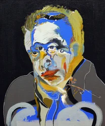 50 store forfattere i historien: Albert Camus, 2015 (olje og akryl på lerret)