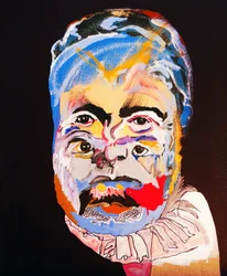 50 store forfattere i historien: Ernest Hemingway, 2015 (olje og akryl på lerret)