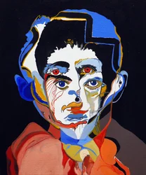 50 store forfattere i historien: Franz Kafka, 2015 (olje og akryl på lerret)