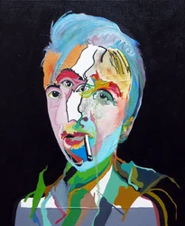 50 store forfattere i historien: Roland Barthes, 2015 (olje og akryl på lerret)