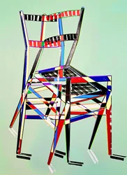 Sjesesel - superleggera, etter Gio Ponti, 2016 (olje på linlerret)