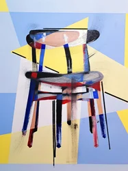 Sjeselong hCh33, etter Hans J. Wegner, 2016 (olje på linlerret)