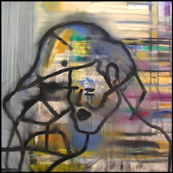 Surautoportrett 1, 2003 (olje på lerret)