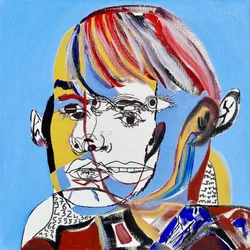 Omslag: Jeanne Moreau, 2019 (olje på lerret)