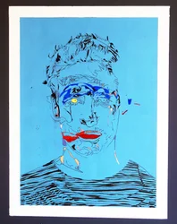 Overportrett: Én mann, 2015 (akryl på lerret)