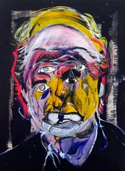 Overportrett: Philip Roth, 2021 (olje og akryl på trepanel)