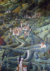 Slott, landskapsdetalj fra Procession of Magi