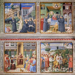 Episoder fra The Life of St. Augustine, 1463-65 (se 192535, 192549, 192550, 192551, 192552)