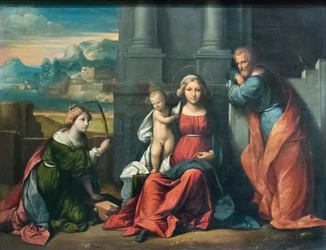 Holy Family (olje på lerret)