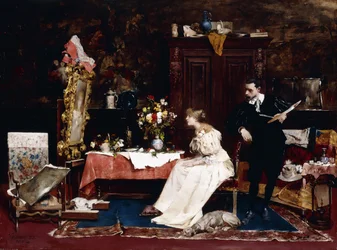 Presenterer hennes portrett, 1883