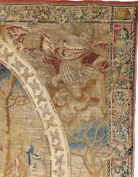 Brussel allegorisk billedvev som viser desember måned fra "Medaljongmånedene", ca. 1525