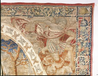 Brussel allegorisk billedvev som viser desember måned fra "Medaljongmånedene", ca. 1525