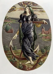 Hope - Keramikkfat, i "The work of Bernard Palissy"" av C. Delange og C. Borneman, Paris