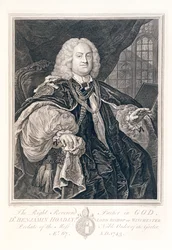 Portrett av Dr Benjamin Hoadly, Lord Bishop of Winchester, 1743.