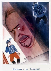 Raimu: The Terror - Illustrasjon av Bernard Becan (Bernhard Kahn) (1890-1943) i "" Fantasio""" av 15.11.1932