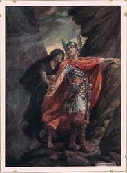 Illustrasjon fra 'Rabbi Ben Ezra' av Robert Browning (farge litho)