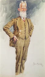 Portrett av George Bernard Shaw, ca. 1925 (akvarell på papir)