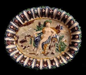 Allegori av vann Keramikk i glasert leire av Bernard Palissy (1510-1589)
