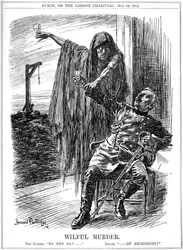 Punch tegneserie om forliset av Lusitania, 1915