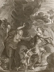 Orpheus, Leading Eurydice Out of Hell, ser tilbake på henne og mister henne for alltid, 1731