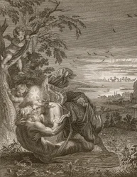 Tithonus, Auroras ektemann, forvandlet til en gresshoppe, 1731