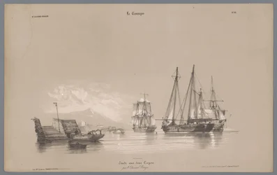Seilskuter i havna Skildringer av livet på landet (serietittel) La kampanjen. Etudes varieés aux deux Crayons (serietittel på objekt)