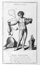En representasjon av juli 1757.