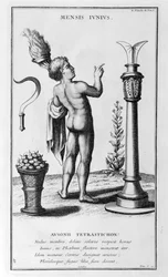 En representasjon av juni 1757.