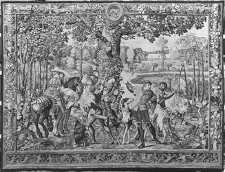 The Hunts of Maximilian, Leo, The Stag Hunt, Gobelins Factory (teppe)