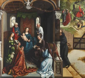 Jomfru og barn elsket av Saint Martin, 1514.